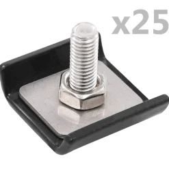 vidaXL Rastermatverbinding 25 sets antraciet