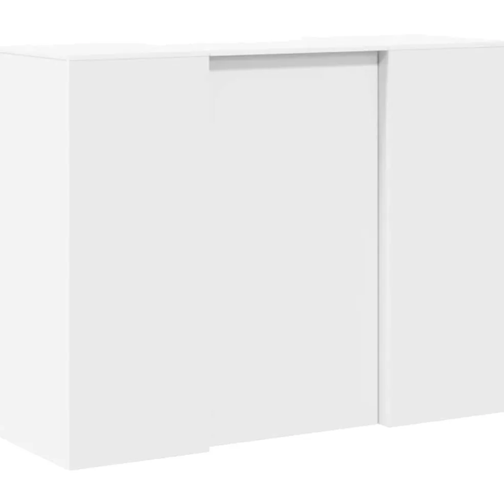 vidaXL Receptiebalie 135x50x103,5 cm bewerkt hout wit