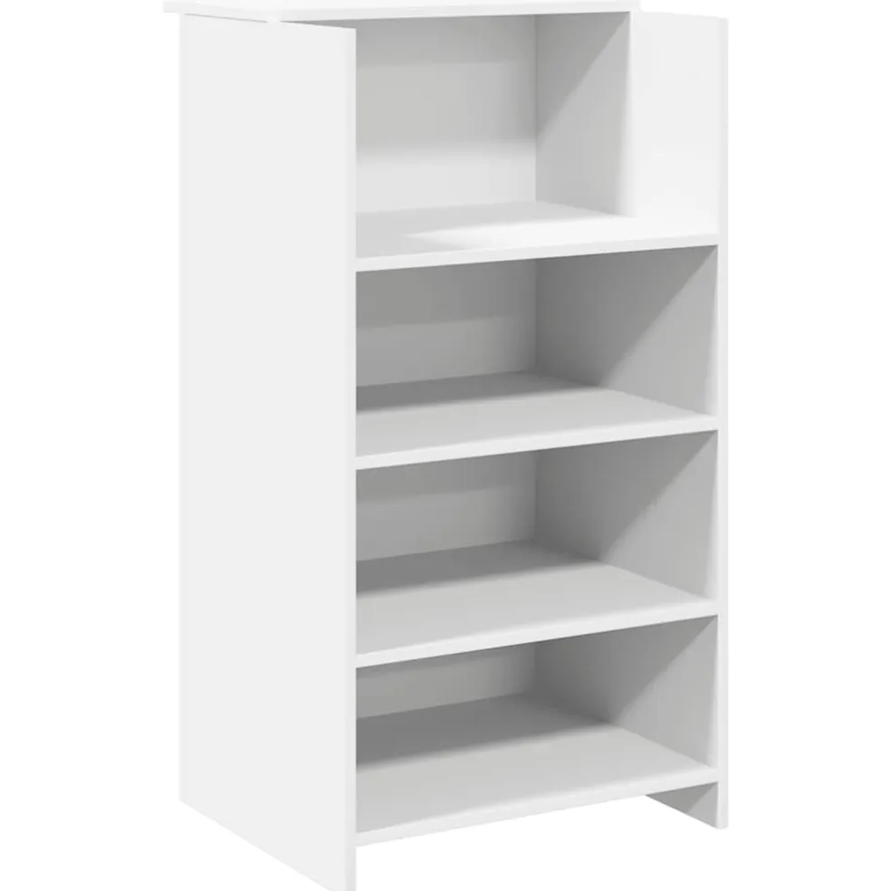 vidaXL Receptiebalie 135x50x103,5 cm bewerkt hout wit