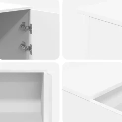 vidaXL Receptiebalie 135x50x103,5 cm bewerkt hout wit