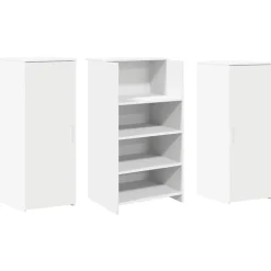 vidaXL Receptiebalie 135x50x103,5 cm bewerkt hout wit