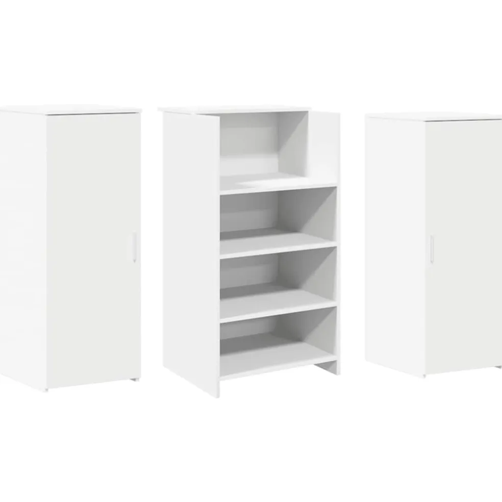 vidaXL Receptiebalie 135x50x103,5 cm bewerkt hout wit
