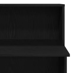 vidaXL Receptiebalie 100x50x103,5 cm bewerkt hout zwart