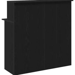 vidaXL Receptiebalie 100x50x103,5 cm bewerkt hout zwart
