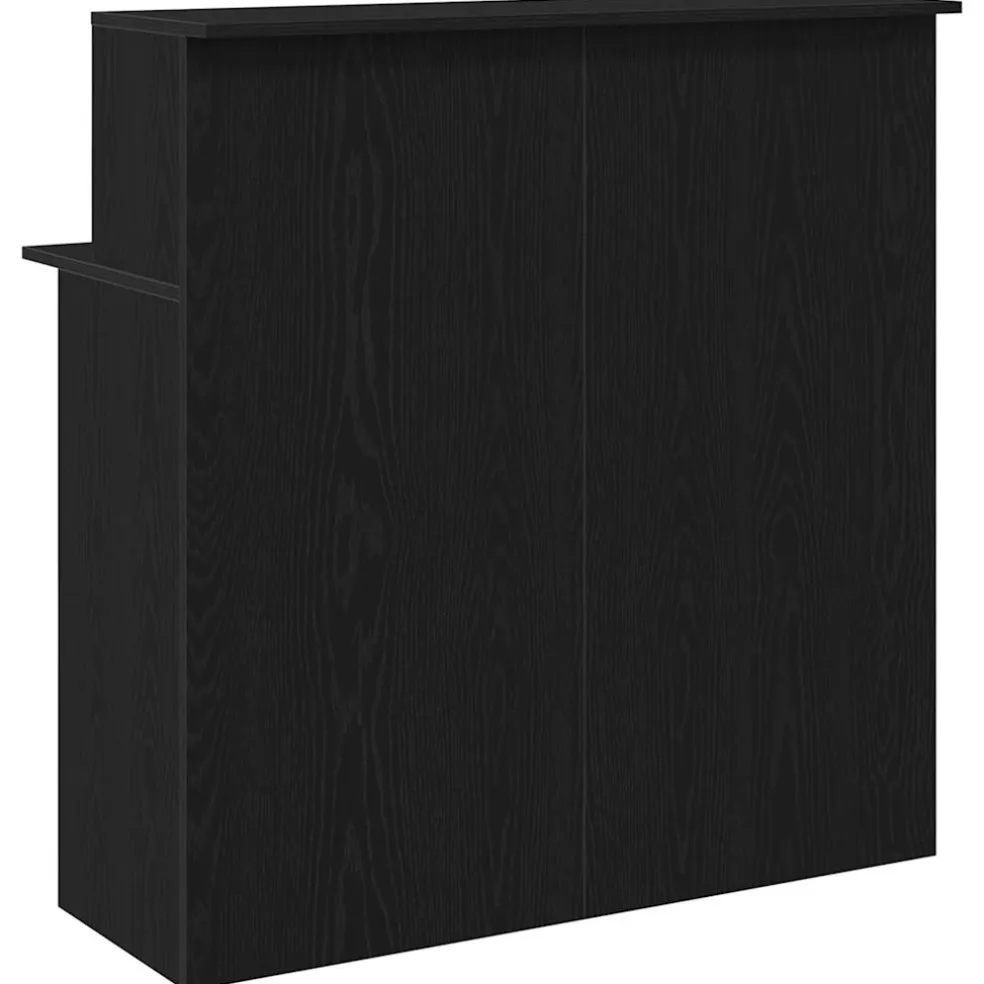 vidaXL Receptiebalie 100x50x103,5 cm bewerkt hout zwart