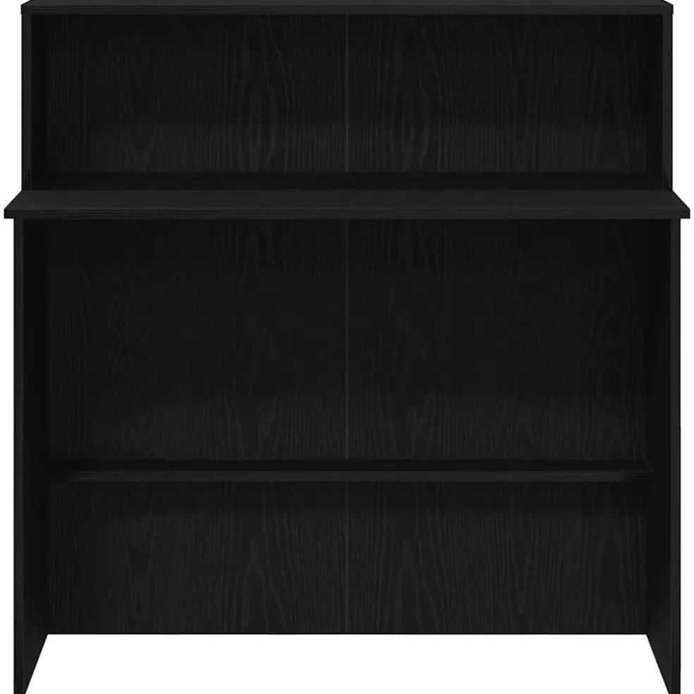 vidaXL Receptiebalie 100x50x103,5 cm bewerkt hout zwart