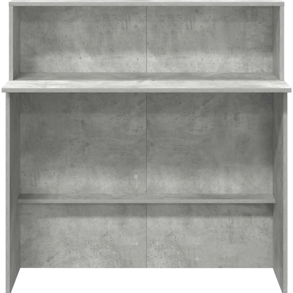 vidaXL Receptiebalie 100x50x103,5 cm bewerkt hout betongrijs