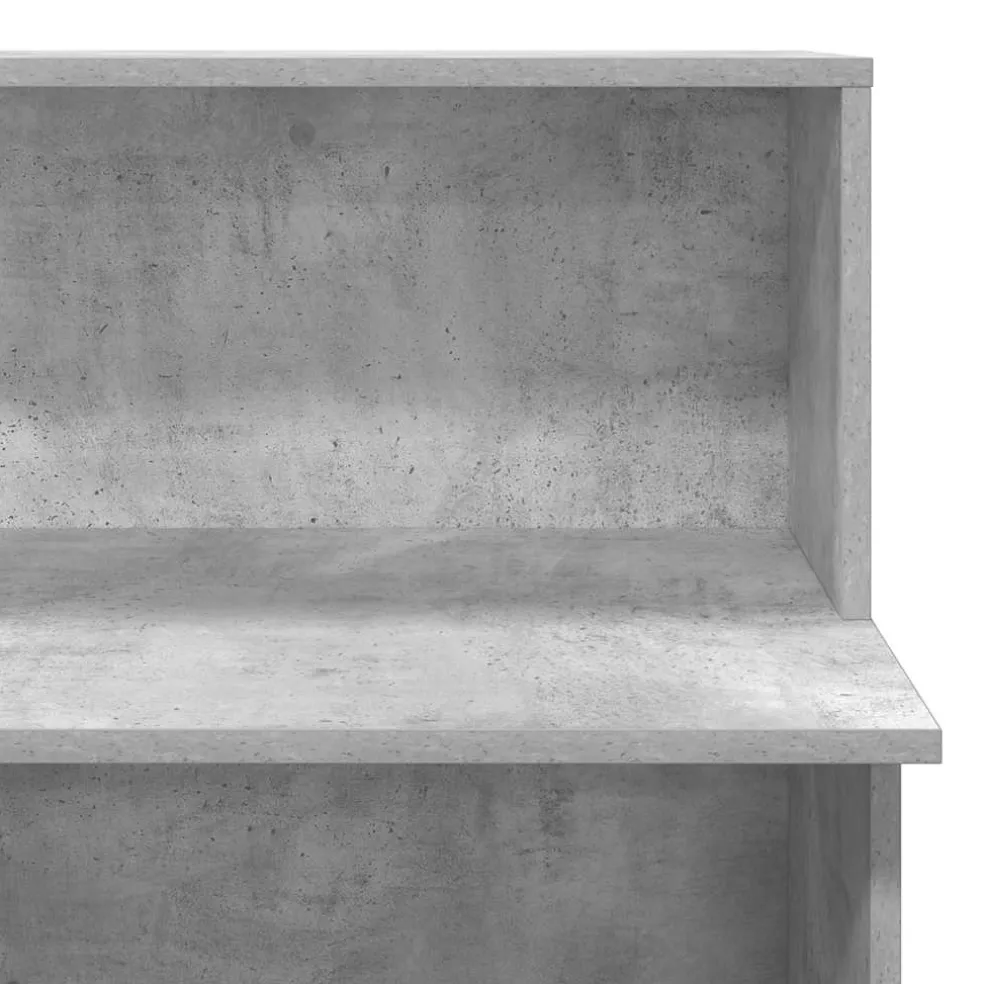 vidaXL Receptiebalie 100x50x103,5 cm bewerkt hout betongrijs