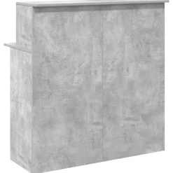 vidaXL Receptiebalie 100x50x103,5 cm bewerkt hout betongrijs