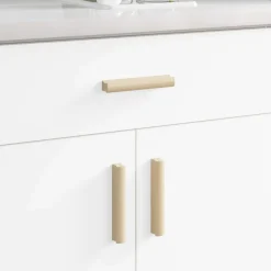 vidaXL Rechthoekige Handgreep 2 st Natuurlijke Houtkleur