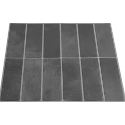 vidaXL Rechthoekige Tegel 10 st Grijs 29 x 23 x 0,08 cm