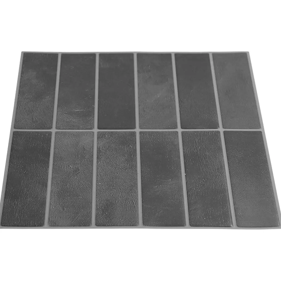 vidaXL Rechthoekige Tegel 10 st Grijs 29 x 23 x 0,08 cm