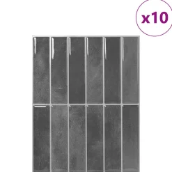 vidaXL Rechthoekige Tegel 10 st Grijs 29 x 23 x 0,08 cm