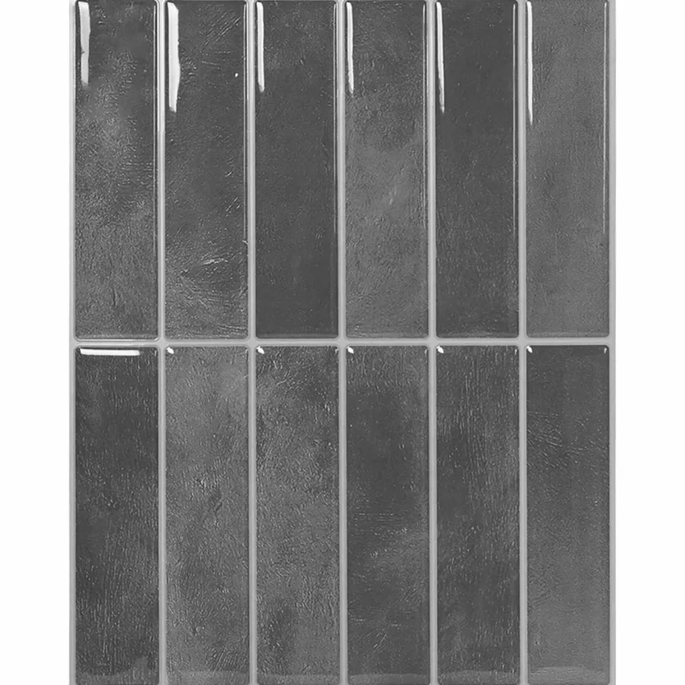 vidaXL Rechthoekige Tegel 10 st Grijs 29 x 23 x 0,08 cm