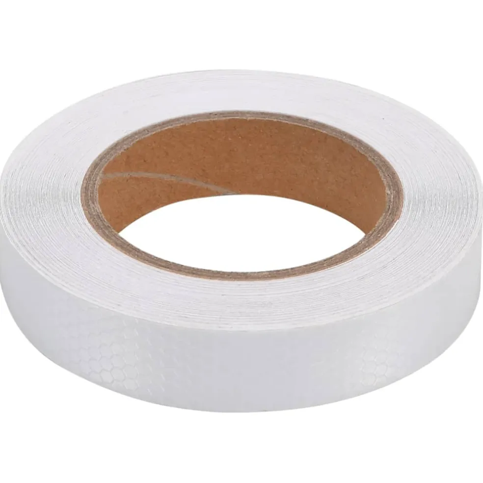 vidaXL Reflecterende tape 2,5 cm x 20 m PVC wit