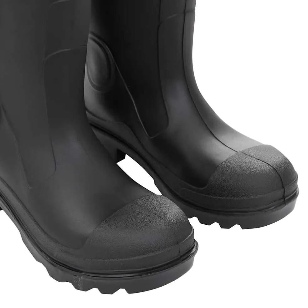 vidaXL Regenlaarzen met verwijderbare sokken maat 38 PVC zwart