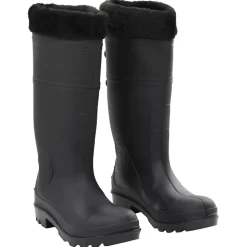 vidaXL Regenlaarzen met verwijderbare sokken maat 38 PVC zwart