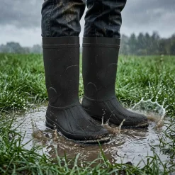 vidaXL Regenlaarzen PVC Maat 38 Zwart