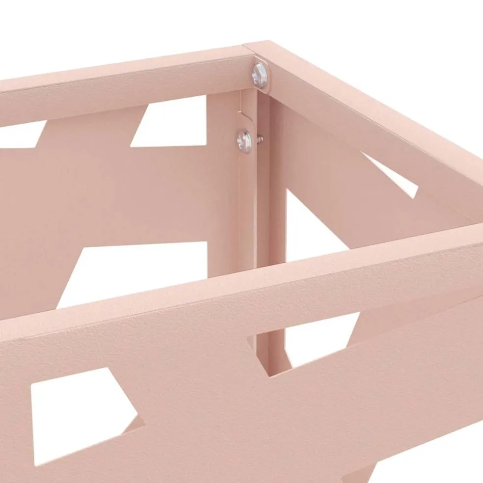 vidaXL Regen paraplu standaard Roze 15,5 x 15,5 x 49 cm Staal