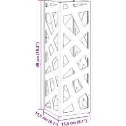 vidaXL Regen paraplu standaard Roze 15,5 x 15,5 x 49 cm Staal
