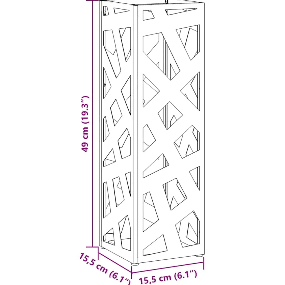 vidaXL Regen paraplu standaard Roze 15,5 x 15,5 x 49 cm Staal
