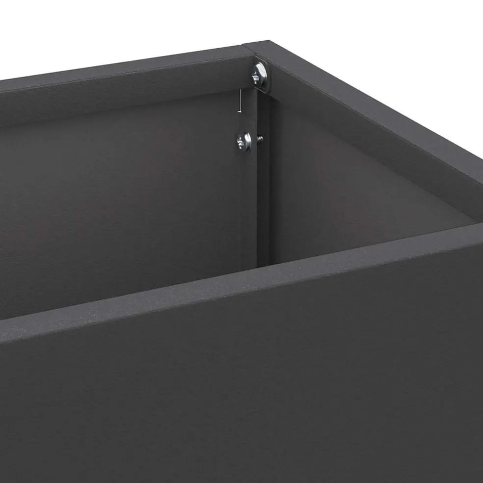 vidaXL Regen paraplu standaard Zwart 15,5 x 15,5 x 49 cm Staal