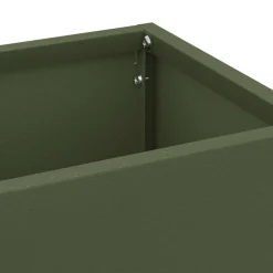vidaXL Regen paraplu standaard Olijfgroen 15,5 x 15,5 x 49 cm Staal