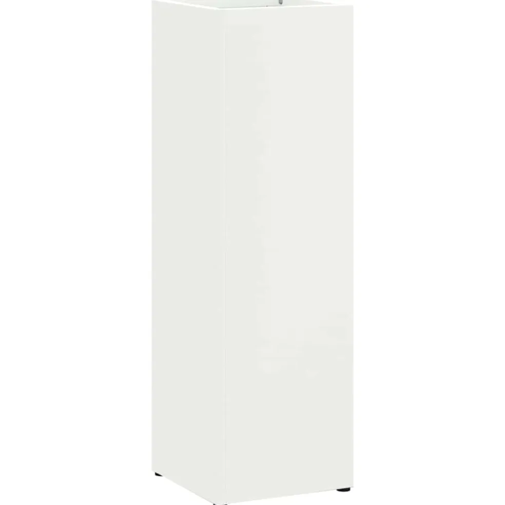 vidaXL Regen paraplu standaard Wit 15,5 x 15,5 x 49 cm Staal