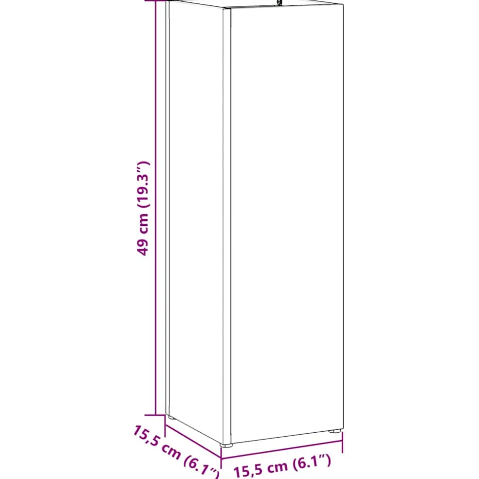 vidaXL Regen paraplu standaard Wit 15,5 x 15,5 x 49 cm Staal
