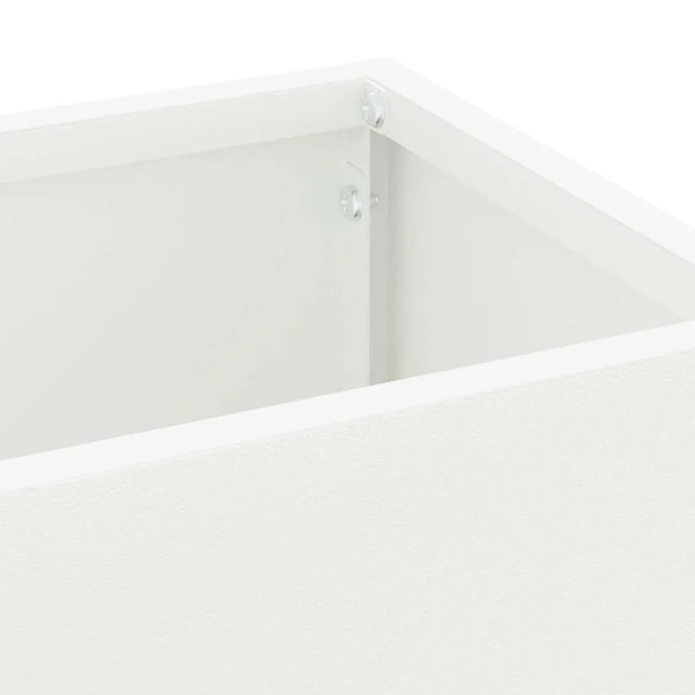 vidaXL Regen paraplu standaard Wit 15,5 x 15,5 x 49 cm Staal