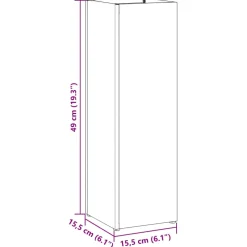 vidaXL Regen paraplu standaard Antraciet 15,5 x 15,5 x 49 cm Staal