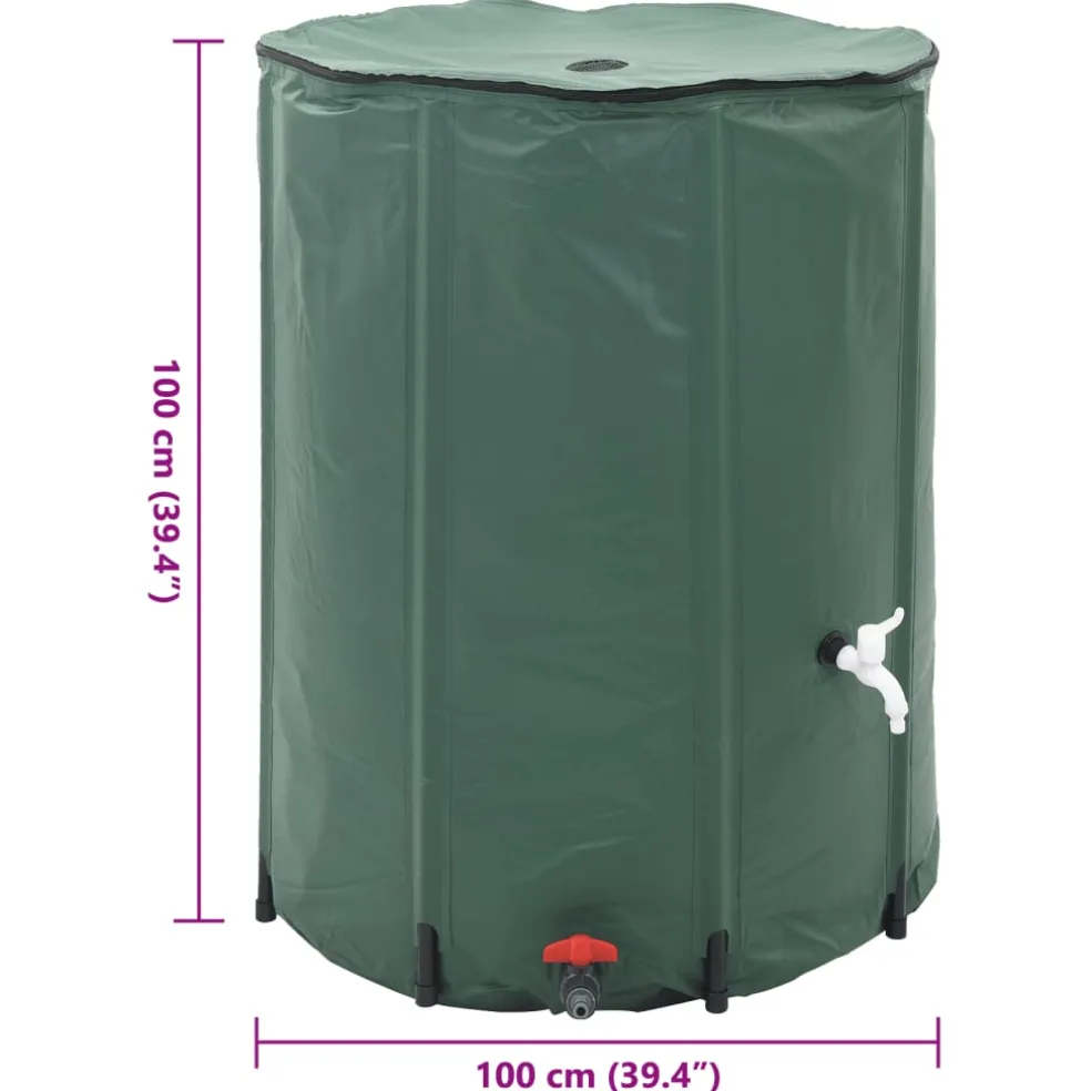 vidaXL Regenton inklapbaar 750 L