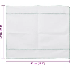 vidaXL Reinigingsdoeken 5 st gestreept 50x60 cm wit en groen