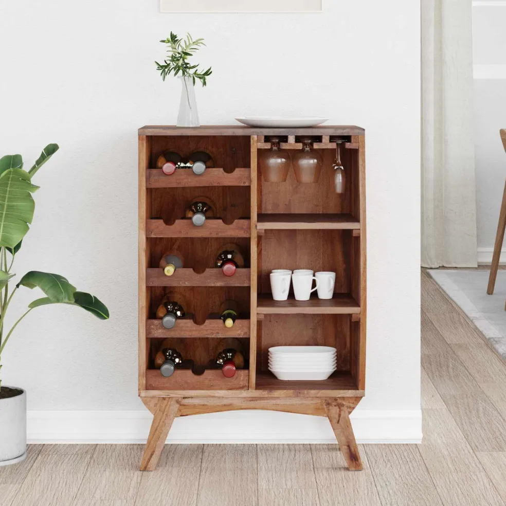 vidaXL Rek Bruin 60 x 30 x 90 cm Massief Gerecycled Hout