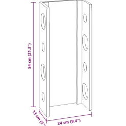 vidaXL Rek Bruin 24 x 13 x 54 cm Massief Mahoniehout