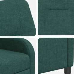 vidaXL Relaxfauteuil Donkergroen Stof