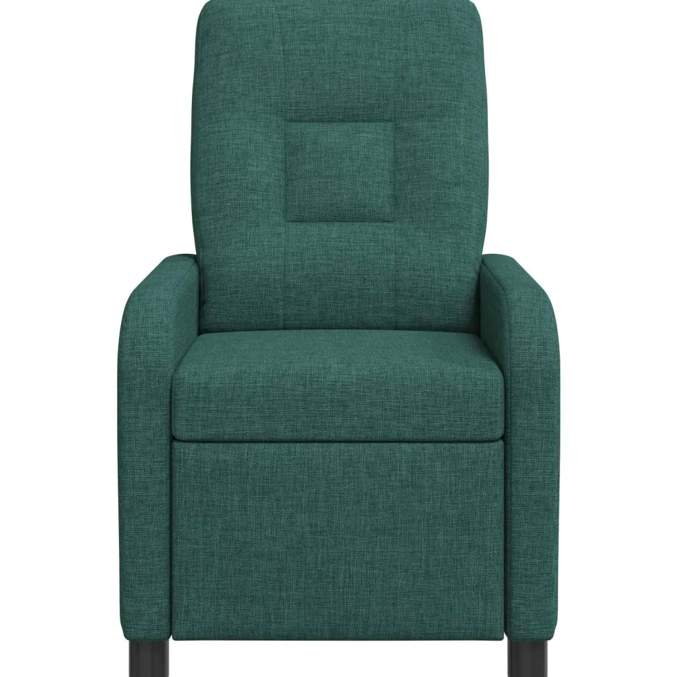 vidaXL Relaxfauteuil Donkergroen Stof