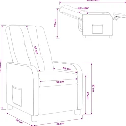 vidaXL Relaxfauteuil Donkergroen Stof
