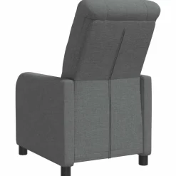 vidaXL Relaxfauteuil Donkergrijs Stof