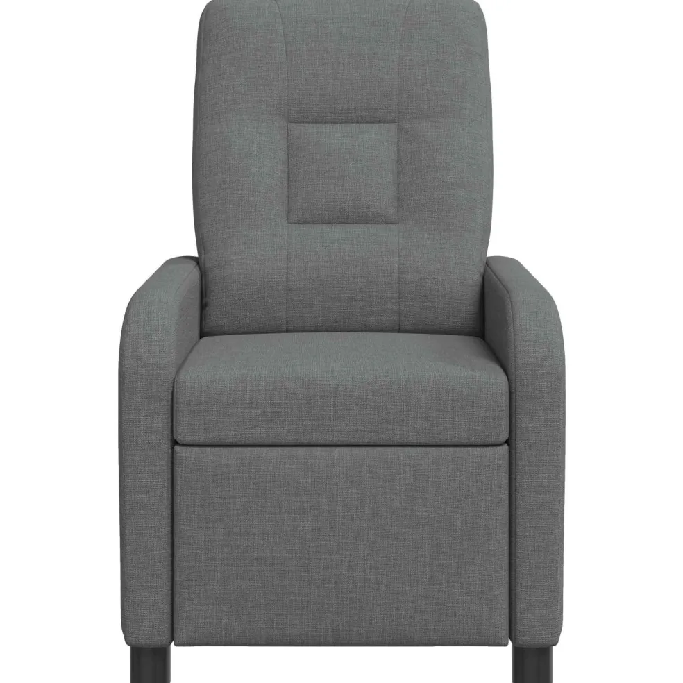 vidaXL Relaxfauteuil Donkergrijs Stof