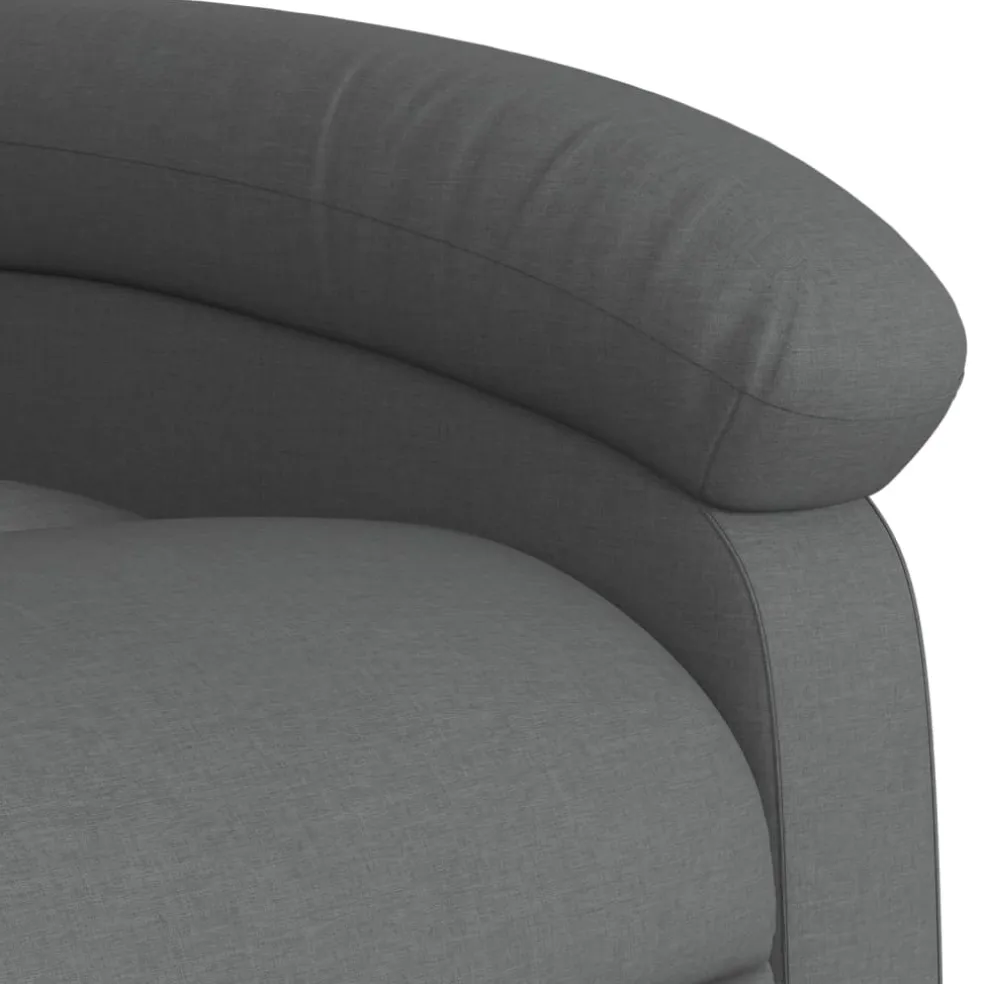 vidaXL Relaxfauteuil Donkergrijze Stof