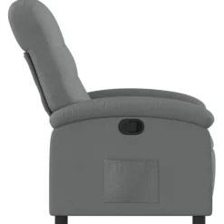 vidaXL Relaxfauteuil Donkergrijze Stof