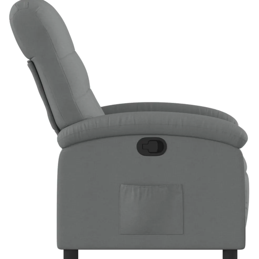 vidaXL Relaxfauteuil Donkergrijze Stof