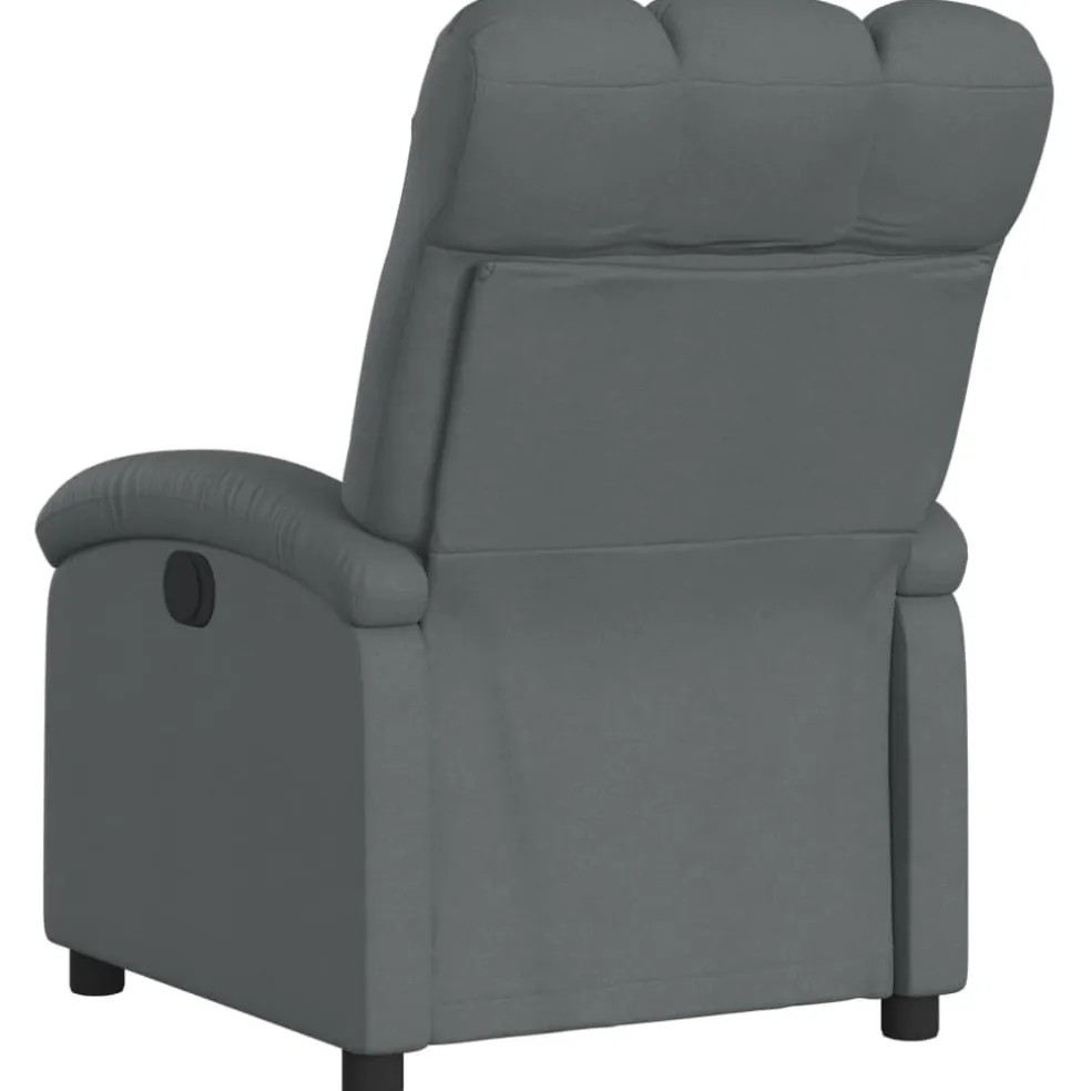 vidaXL Relaxfauteuil Donkergrijze Stof
