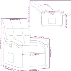 vidaXL Relaxfauteuil Donkergrijze Stof