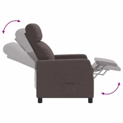vidaXL Relaxfauteuil Donkerbruin Stof