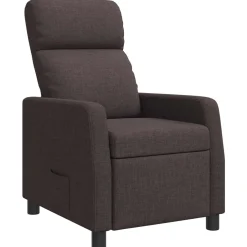 vidaXL Relaxfauteuil Donkerbruin Stof