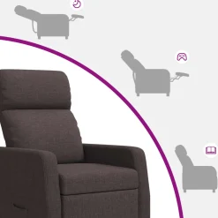 vidaXL Relaxfauteuil Donkerbruin Stof