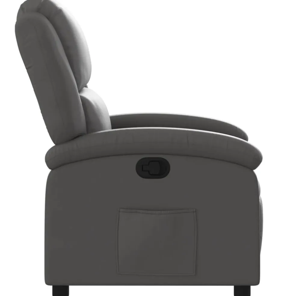 vidaXL Relaxfauteuil Grijs Echt Leer