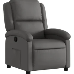 vidaXL Relaxfauteuil Grijs Echt Leer